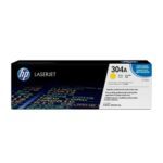 CC532A #22. HP 304A Yellow Original LaserJet Toner Cartridge - 2,800 Page Yield