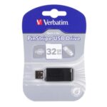 49064 #5. Verbatim PinStripe 32GB USB 2.0 Flash Drive - Black