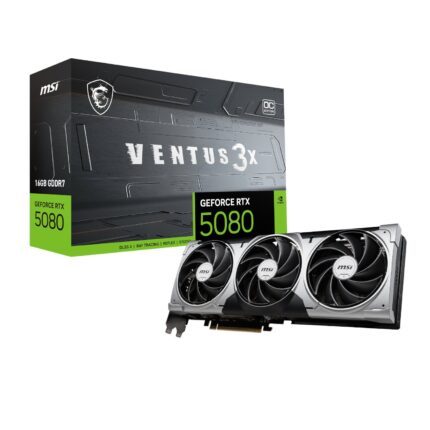 MSI_RTX5080VENTUS3XOC16GB_wr_01.jpg. MSI GeForce RTX 5080 VENTUS 3X OC 16G Graphics Card