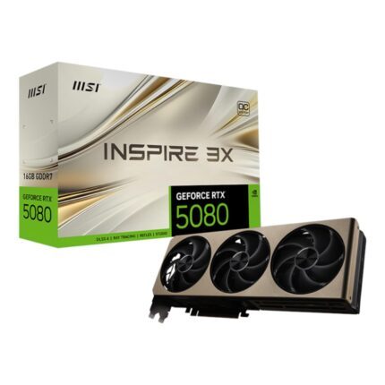 RTX5080INSPIRE3XOC16GB-WR-01.jpg. MSI GeForce RTX 5080 16G Inspire 3X OC 16GB GDDR7 Graphics Card
