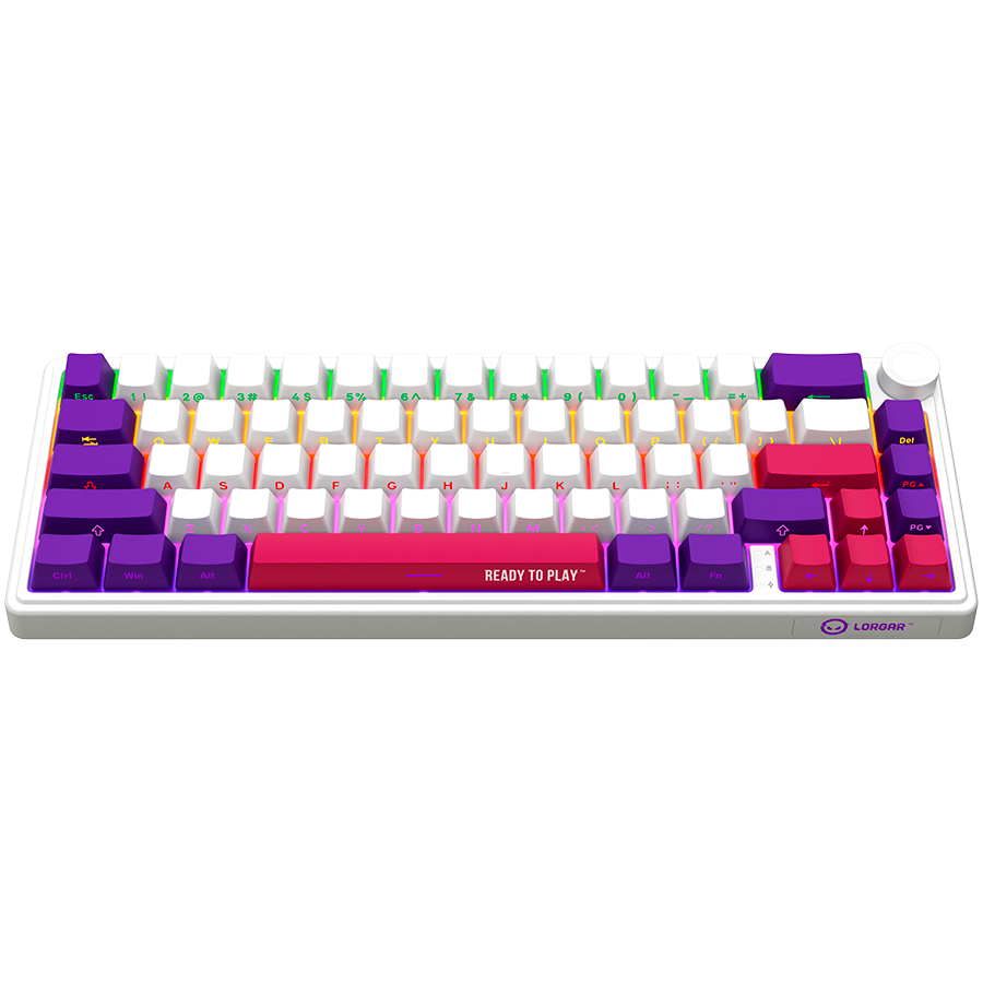Lorgar KBP70MW Wireless 65% Mechanical Gaming Keyboard Pro - White 4 250319110009472129.jpg. Lorgar KBP70MW Wireless 65% Mechanical Gaming Keyboard Pro - White