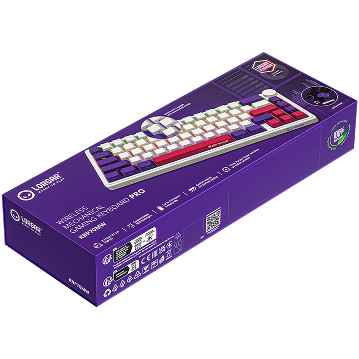 Lorgar KBP70MW Wireless 65% Mechanical Gaming Keyboard Pro - White 12 250319110009657361.jpg. Lorgar KBP70MW Wireless 65% Mechanical Gaming Keyboard Pro - White