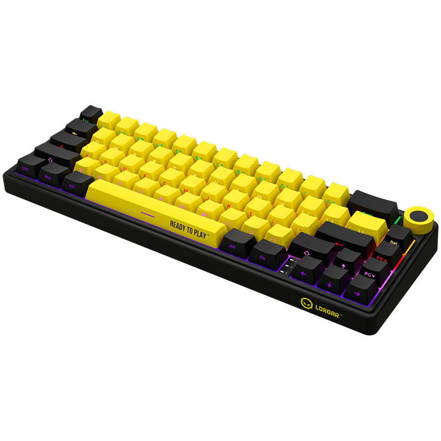 Lorgar KBP70MW Wireless 65% Mechanical Gaming Keyboard Pro - Black/Yellow 4 250318150009872730.jpg. Lorgar KBP70MW Wireless 65% Mechanical Gaming Keyboard Pro - Black/Yellow