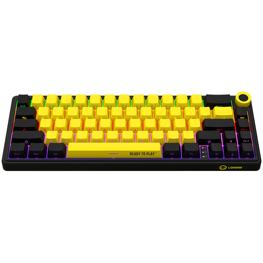 Lorgar KBP70MW Wireless 65% Mechanical Gaming Keyboard Pro - Black/Yellow 5 250318150009928891.jpg. Lorgar KBP70MW Wireless 65% Mechanical Gaming Keyboard Pro - Black/Yellow