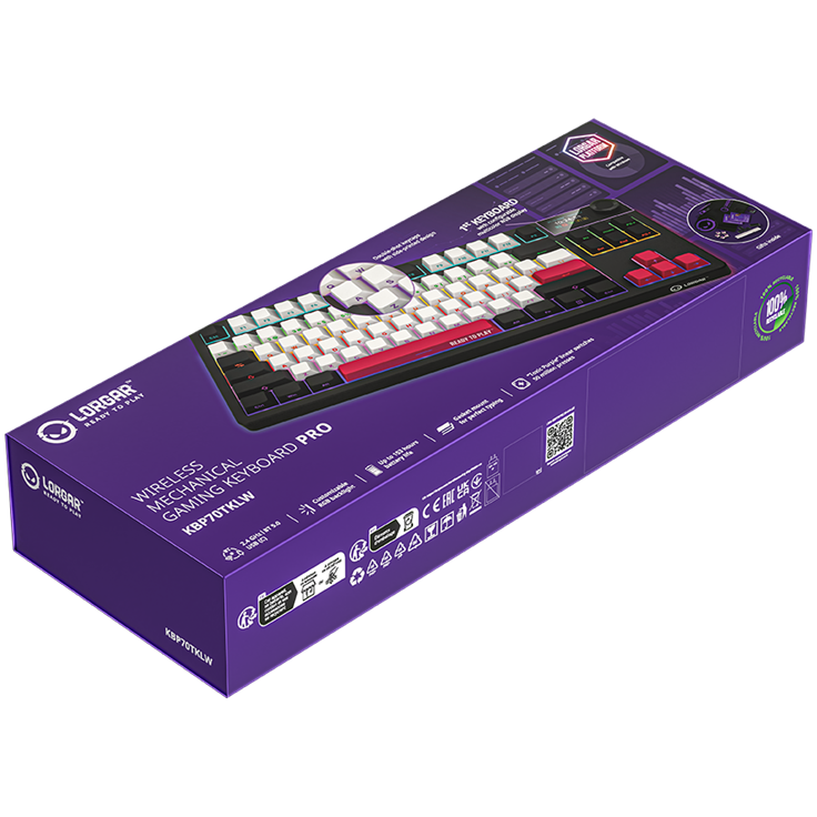 Lorgar KBP70TKLW Wireless TKL Mechanical Gaming Keyboard Pro - Black/Red 10 250506160021077350.jpg. Lorgar KBP70TKLW Wireless TKL Mechanical Gaming Keyboard Pro - Black/Red