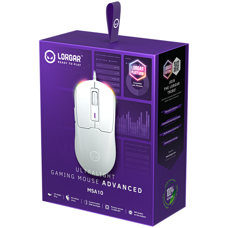 Lorgar MSA10 Ultralight Advanced Wired Gaming Mouse - White 10 250127080011644662.jpg. Lorgar MSA10 Ultralight Advanced Wired Gaming Mouse - White