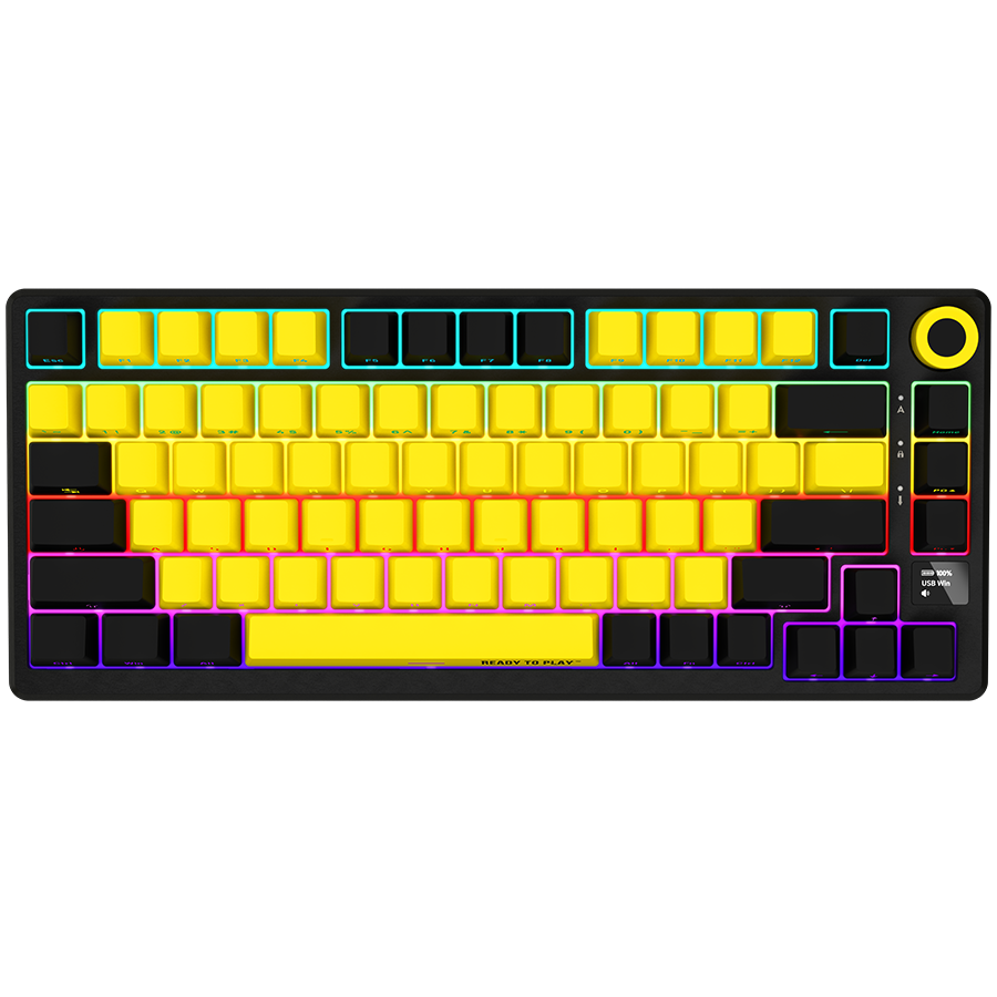 Lorgar KBP7075W Wireless 75% Mechanical Gaming Keyboard Pro - Black/Yellow 2 250326080010113103.jpg. Lorgar KBP7075W Wireless 75% Mechanical Gaming Keyboard Pro - Black/Yellow
