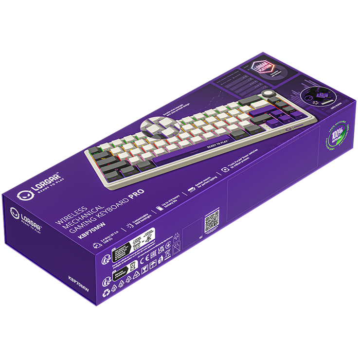 Lorgar KBP70MW Wireless 65% Mechanical Gaming Keyboard Pro - Beige 12 250319110010078746.jpg. Lorgar KBP70MW Wireless 65% Mechanical Gaming Keyboard Pro - Beige