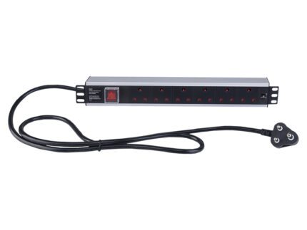 CAB-P06.jpg. Linkbasic 6 Way Aluminium Moulded Rack Mount PDU