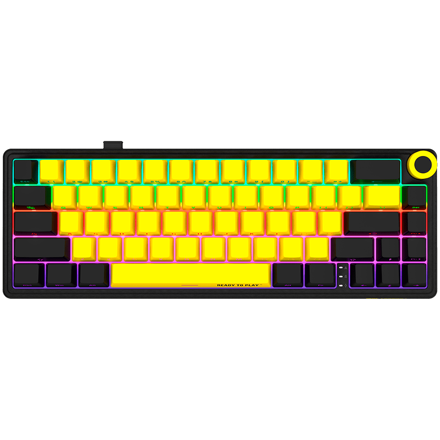 Lorgar KBP70MW Wireless 65% Mechanical Gaming Keyboard Pro - Black/Yellow 15 260605100016671642.jpg. Lorgar KBP70MW Wireless 65% Mechanical Gaming Keyboard Pro - Black/Yellow