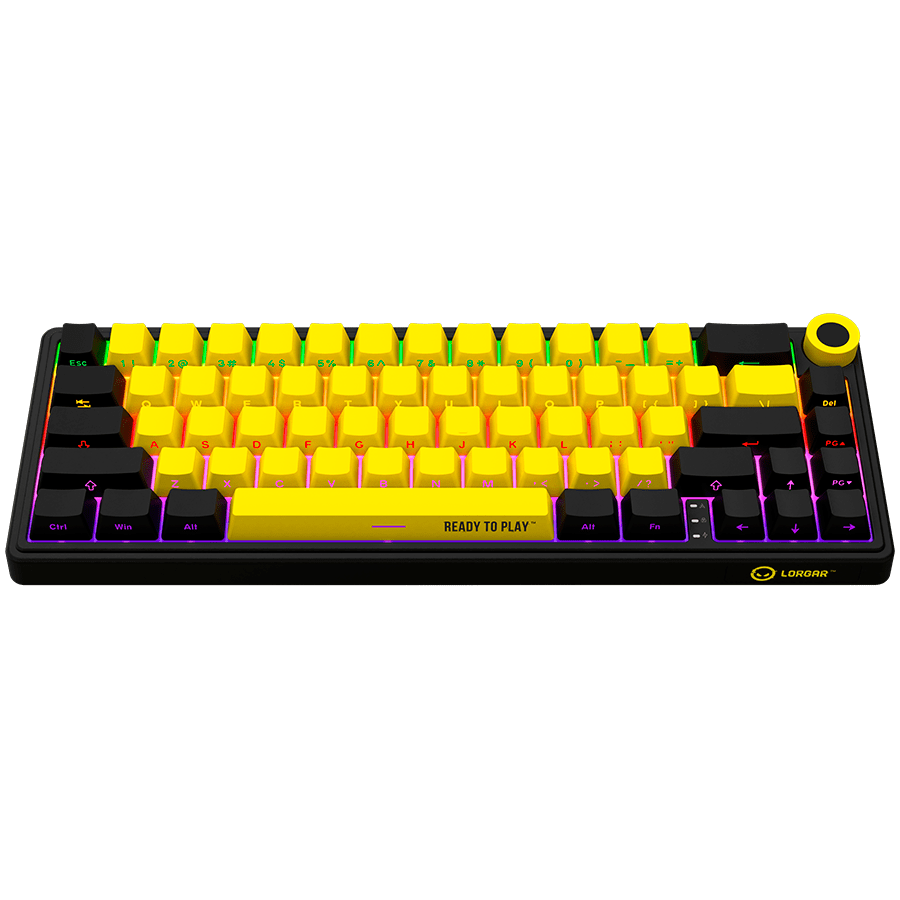 Lorgar KBP70MW Wireless 65% Mechanical Gaming Keyboard Pro - Black/Yellow 16 260605100016724378.jpg. Lorgar KBP70MW Wireless 65% Mechanical Gaming Keyboard Pro - Black/Yellow