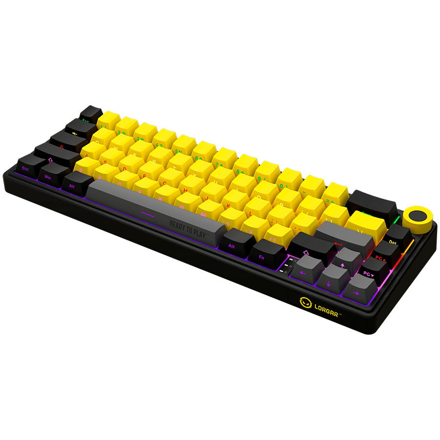 Lorgar KBP70MW Wireless 65% Mechanical Gaming Keyboard Pro - Black/Yellow 20 260605100016780435.jpg. Lorgar KBP70MW Wireless 65% Mechanical Gaming Keyboard Pro - Black/Yellow