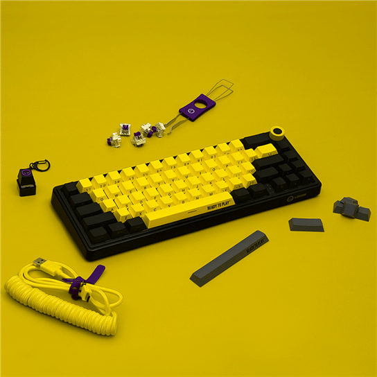 Lorgar KBP70MW Wireless 65% Mechanical Gaming Keyboard Pro - Black/Yellow 25 260605100016924046.jpg. Lorgar KBP70MW Wireless 65% Mechanical Gaming Keyboard Pro - Black/Yellow