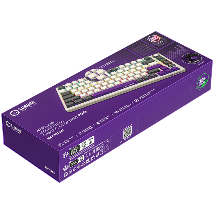 Lorgar KBP7075W Wirelesss 75% Mechanical Gaming Keyboard Pro - Beige 20 260605100015188152.jpg. Lorgar KBP7075W Wirelesss 75% Mechanical Gaming Keyboard Pro - Beige