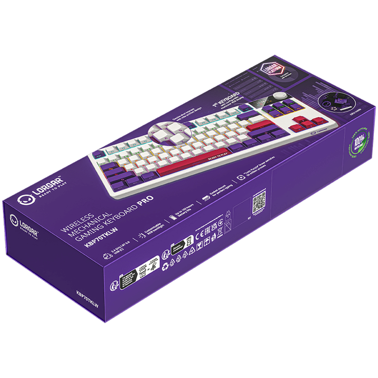 Lorgar KBP70TKLW Wireless TKL Mechanical Gaming Keyboard Pro - White 11 250506160021449717.jpg. Lorgar KBP70TKLW Wireless TKL Mechanical Gaming Keyboard Pro - White