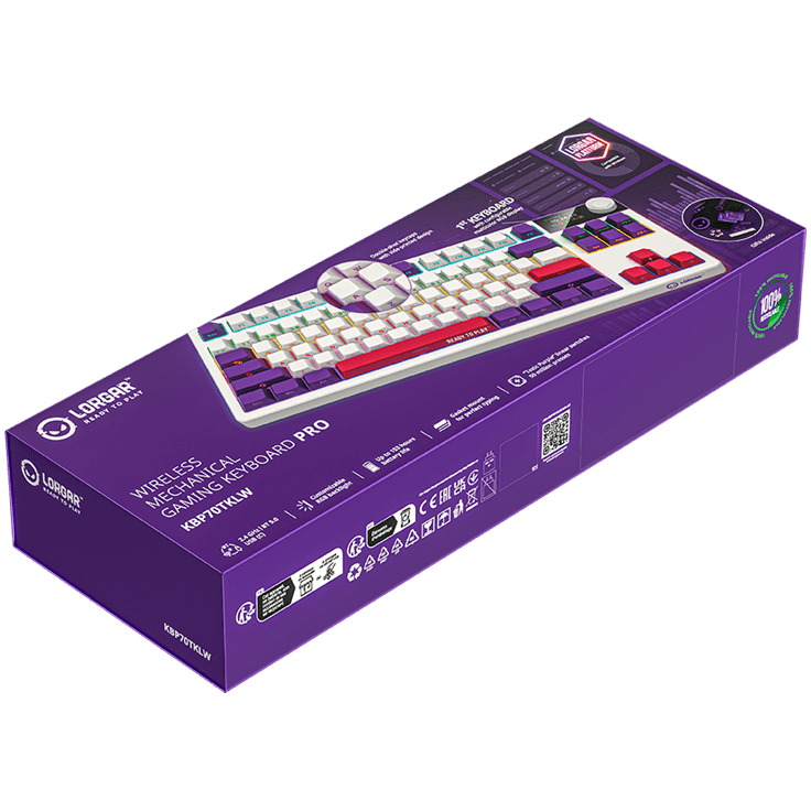 Lorgar KBP70TKLW Wireless TKL Mechanical Gaming Keyboard Pro - White 22 260605100015632839.jpg. Lorgar KBP70TKLW Wireless TKL Mechanical Gaming Keyboard Pro - White