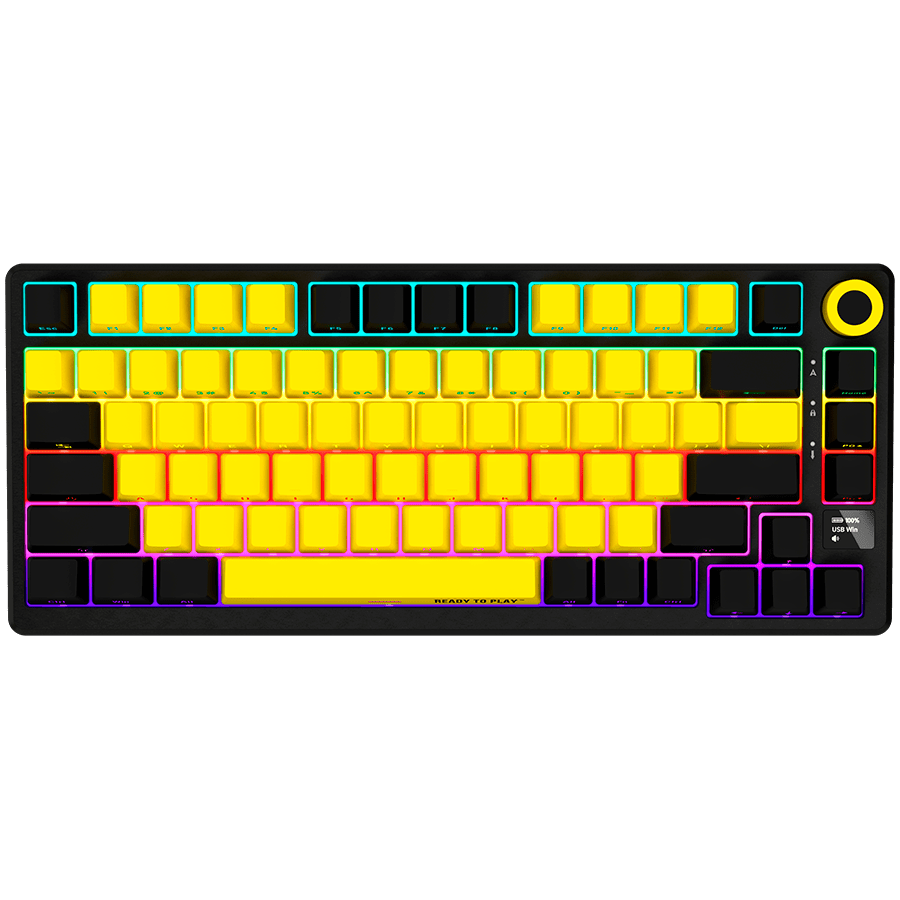 Lorgar KBP7075W Wireless 75% Mechanical Gaming Keyboard Pro - Black/Yellow 14 260605100009863268.jpg. Lorgar KBP7075W Wireless 75% Mechanical Gaming Keyboard Pro - Black/Yellow