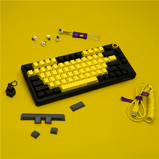 Lorgar KBP7075W Wireless 75% Mechanical Gaming Keyboard Pro - Black/Yellow 25 260605100010376028.jpg. Lorgar KBP7075W Wireless 75% Mechanical Gaming Keyboard Pro - Black/Yellow