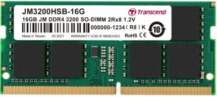 92297389_2415818310.jpg. Transcend Jet 16GB DDR4-3200 SO-DIMM 2RX8 CL22 laptop RAM