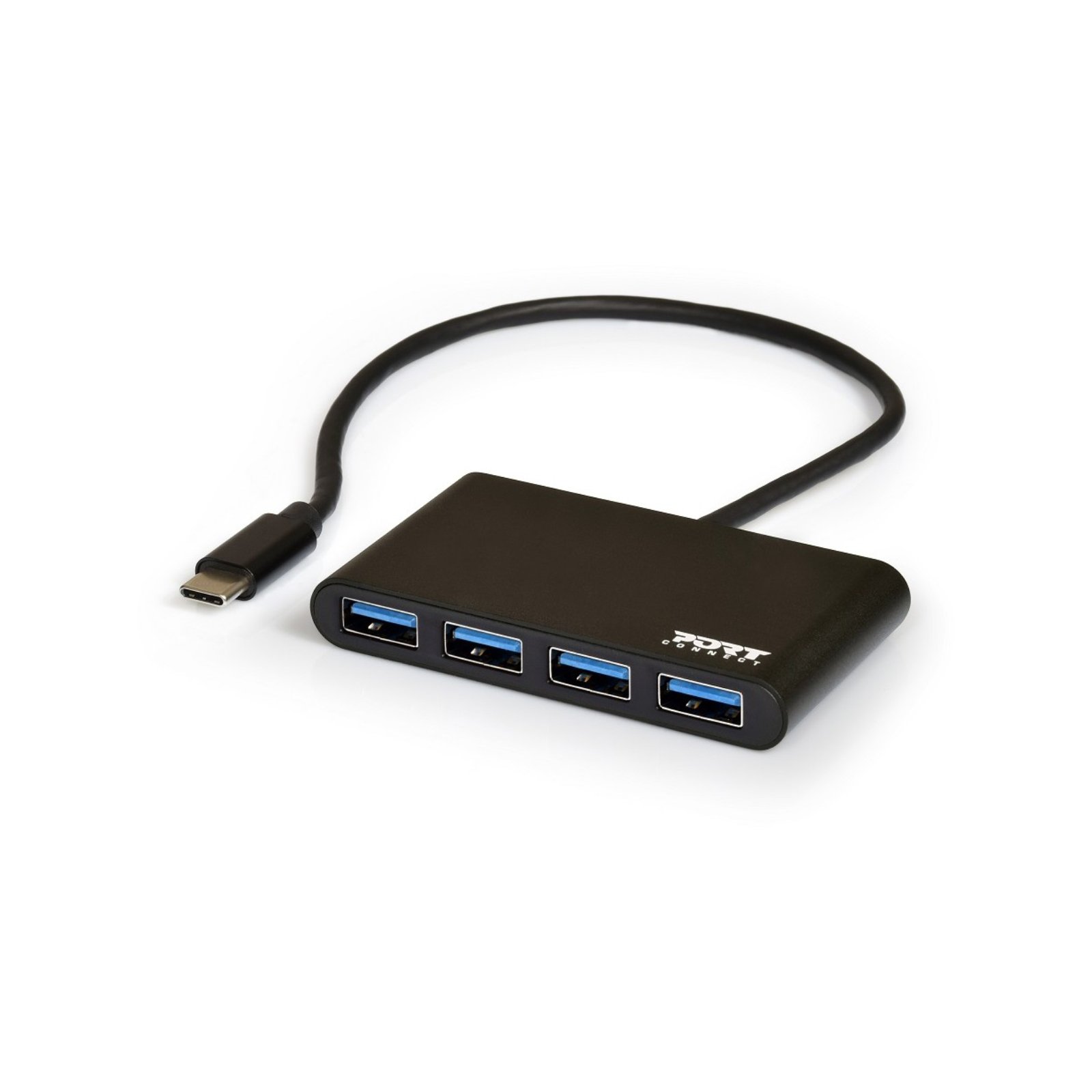 Port USB Type-C to 4 x USB3.0 5Gbps 30cm 4 Port Hub - Blac 2 900123.jpg. Port USB Type-C to 4 x USB3.0 5Gbps 30cm 4 Port Hub - Blac