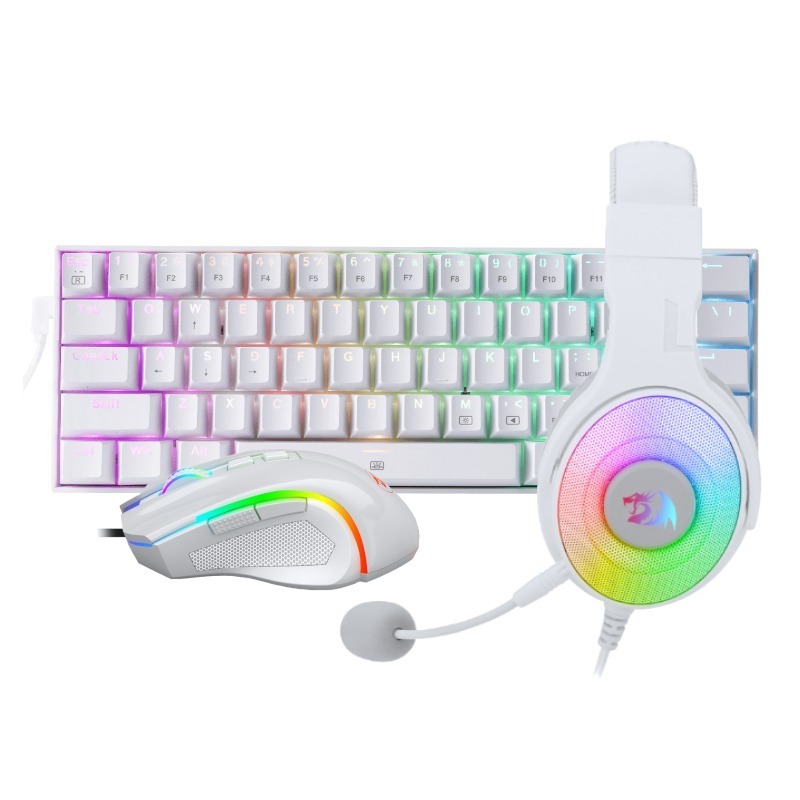 REDRAGON KB COMBO 3IN1 MS|HS|KB WHITE 1 RD-S129W_wr_01.jpg. REDRAGON KB COMBO 3IN1 MS|HS|KB WHITE
