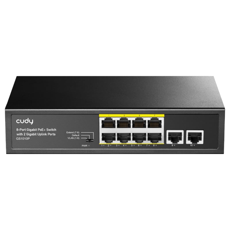 Cudy 8-Port Gigabit PoE+ Unmanaged Switch 2 GS1010PE_wr_01.jpeg. Cudy 8-Port Gigabit PoE+ Unmanaged Switch