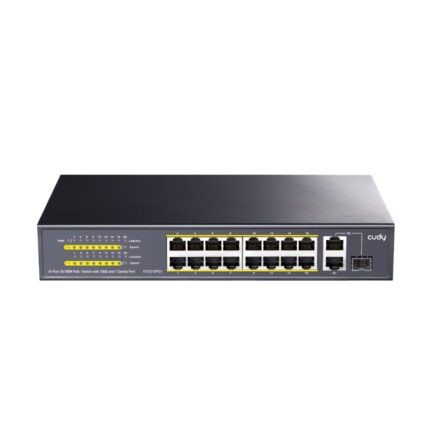 FS1018PS1_wr_01.jpg. Cudy 16-Port Unmanaged PoE+ Switch - Rack Mount
