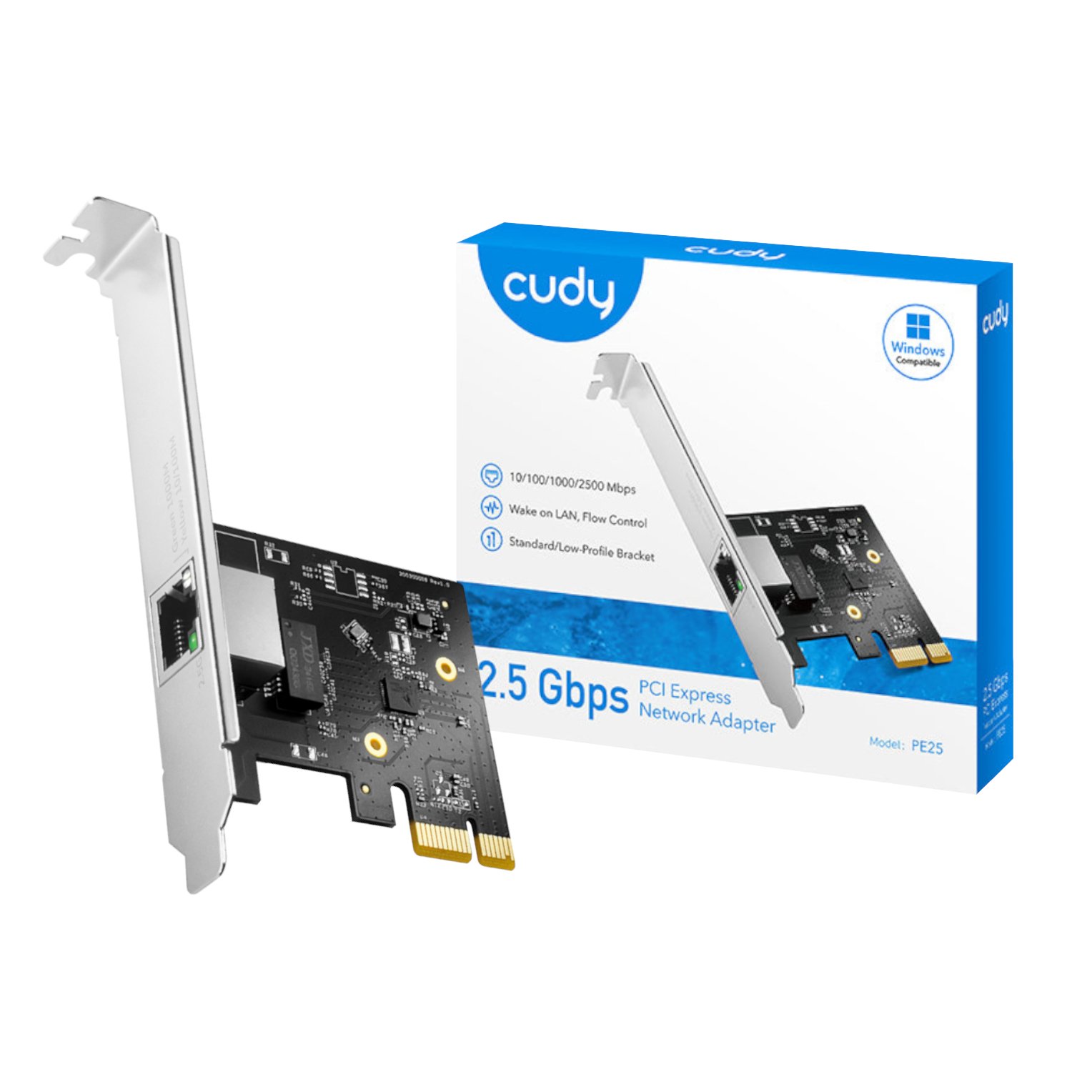 Cudy 2.5Gbps PCI-E Ethernet Adapter 2 PE25_Cudy-2.5Gbps-PCI-E-Ethernet-Adapter_wr_01a.jp. Cudy 2.5Gbps PCI-E Ethernet Adapter
