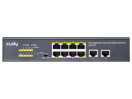 CD-GS1010P.jpg. Cudy 10 Port Gigabit 8 PoE 100W PoE Switch | GS1010P