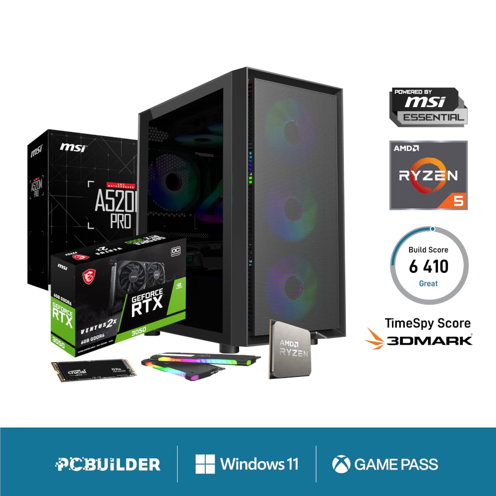 PCBuilder AMD Ryzen 5 5500 SCOUT Windows 11 Gaming PC 2 PCB_SCOUT_05_wr_01b.jpg. PCBuilder AMD Ryzen 5 5500 SCOUT Windows 11 Gaming PC