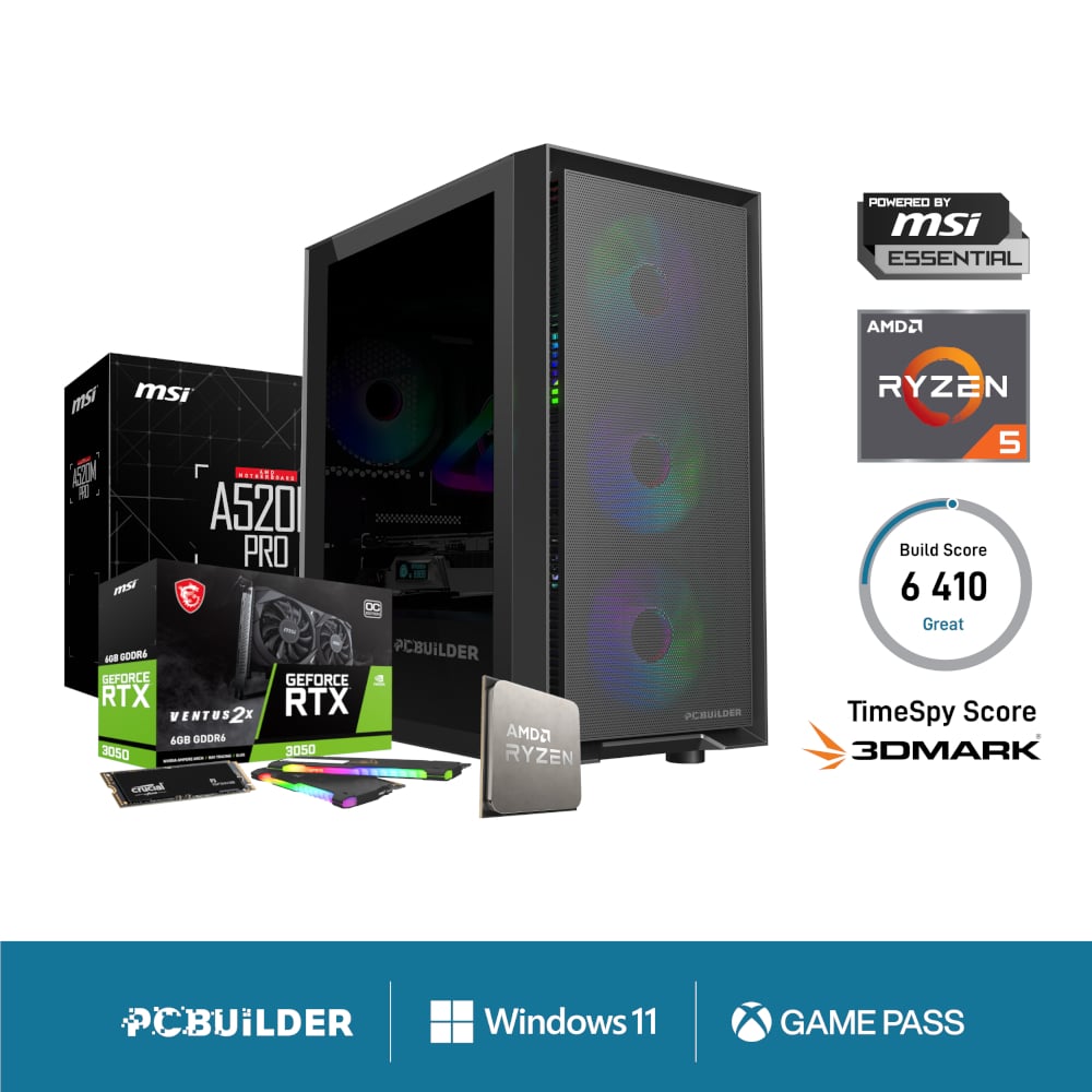 PCBuilder AMD Ryzen 5 5500 SCOUT Windows 11 Gaming PC 3 PCB_SCOUT_05_wr_01d.jpg. PCBuilder AMD Ryzen 5 5500 SCOUT Windows 11 Gaming PC