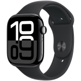 A. Apple Watch Series 10 GPS 42mm Jet Black Aluminium Case with Black Sport Ba