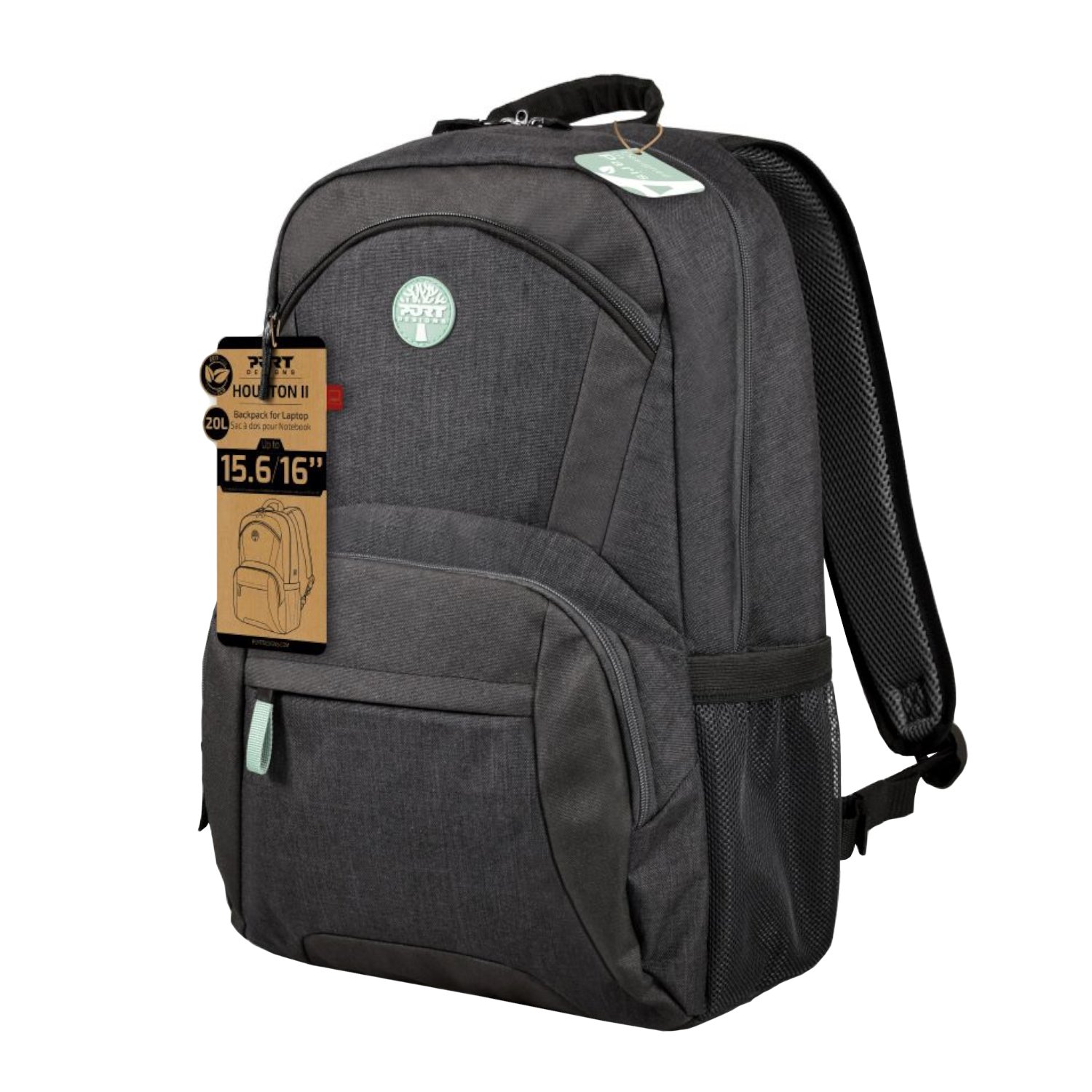 Port Designs Houston II ECO 15.6" Laptop Backpack 1 PORT_110265-E_wr_01a.jpg. Port Designs Houston II ECO 15.6" Laptop Backpack
