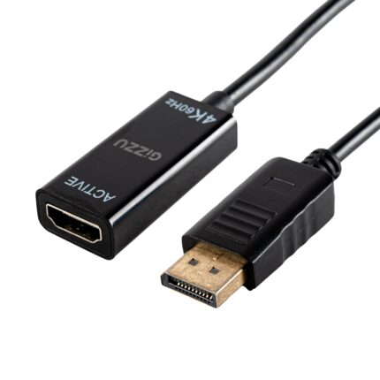 GIZZU-GAPDPHA-45-0004-Edit_1500x1500.jpg. Gizzu 4K60Hz DisplayPort to HDMI Active Adapter