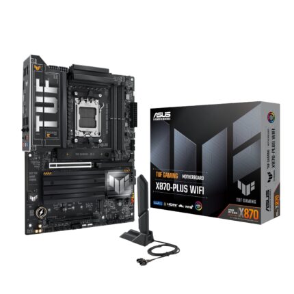 Asus_TUFGAMINGX870-PLUS-WIFI_wr_01a.jpg. Asus TUF Gaming X870-PLUS WIFI AMD AM5 ATX Gaming Motherboard