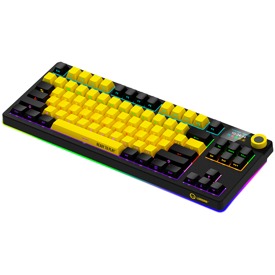 Lorgar KBP70TKLW Wireless TKL Mechanical Gaming Keyboard Pro - Black/Yellow 13 260605100015861557.jpg. Lorgar KBP70TKLW Wireless TKL Mechanical Gaming Keyboard Pro - Black/Yellow