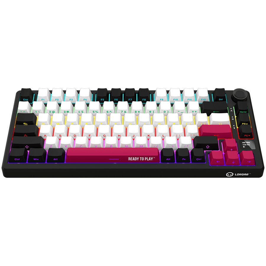 Lorgar KBP7075W Wireless 75% Mechanical Gaming Keyboard Pro - Black/Red 5 250326080009807100.jpg. Lorgar KBP7075W Wireless 75% Mechanical Gaming Keyboard Pro - Black/Red