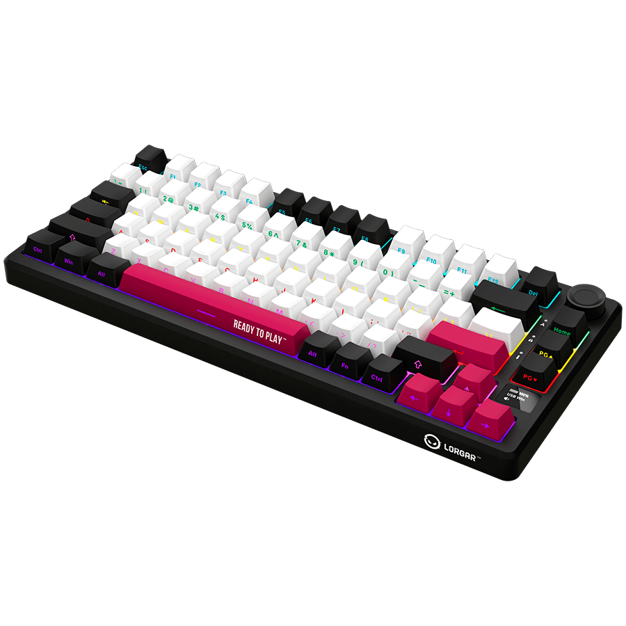 Lorgar KBP7075W Wireless 75% Mechanical Gaming Keyboard Pro - Black/Red 14 260605100017992277.jpg. Lorgar KBP7075W Wireless 75% Mechanical Gaming Keyboard Pro - Black/Red