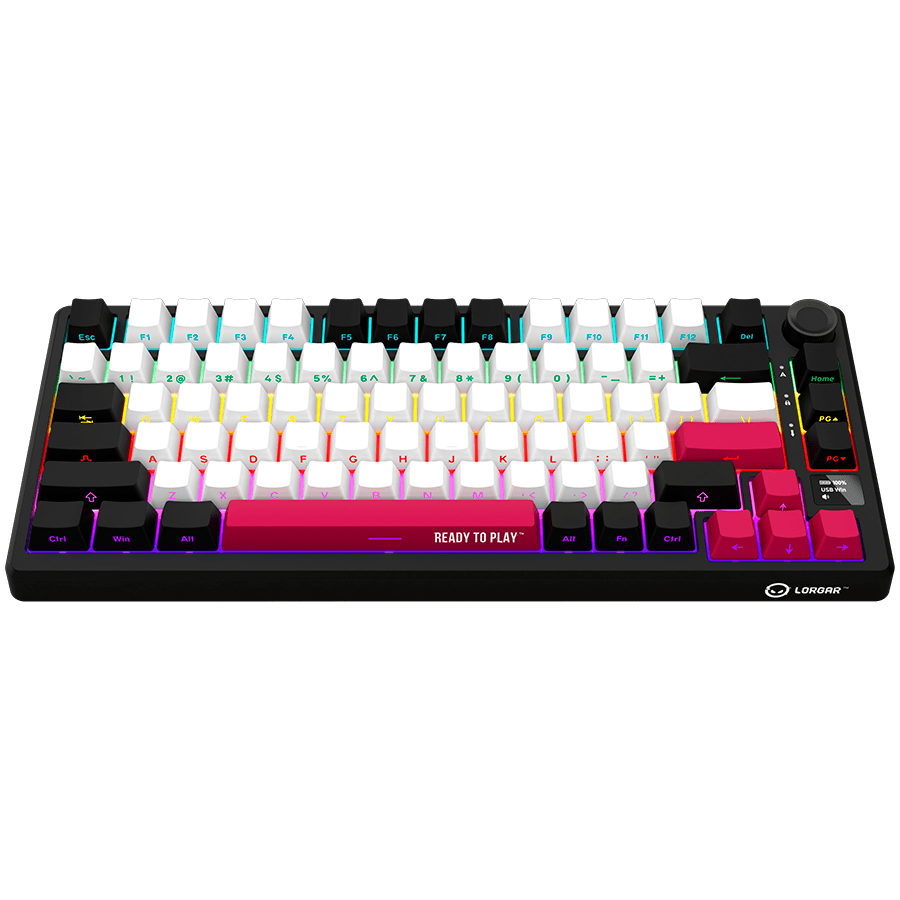 Lorgar KBP7075W Wireless 75% Mechanical Gaming Keyboard Pro - Black/Red 15 260605100018020970.jpg. Lorgar KBP7075W Wireless 75% Mechanical Gaming Keyboard Pro - Black/Red