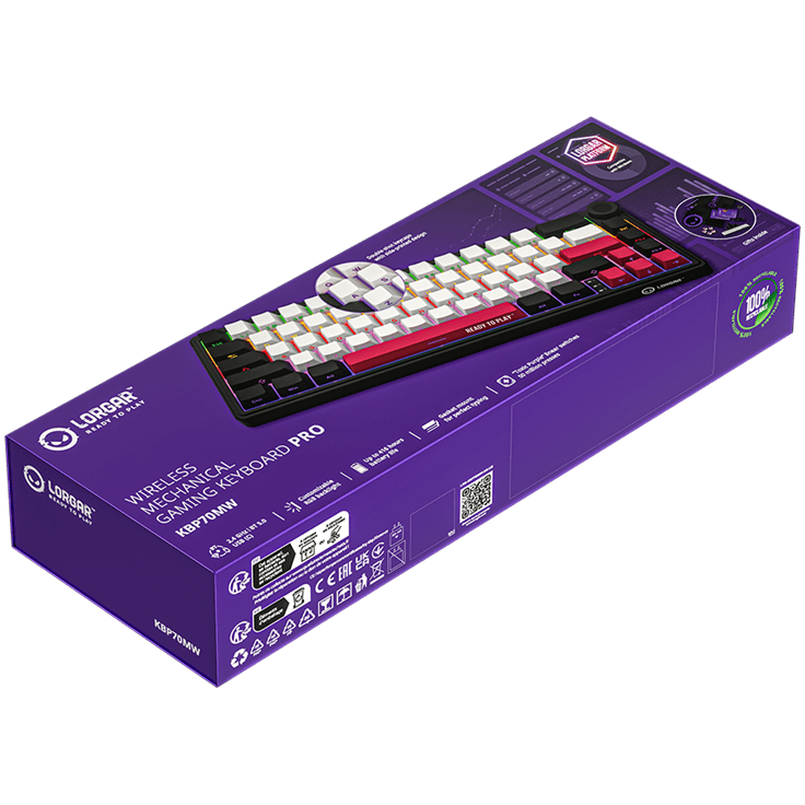 Lorgar KBP70MW Wireless 65% Mechanical Gaming Keyboard Pro - Black/Red 12 250319084001237173.jpg. Lorgar KBP70MW Wireless 65% Mechanical Gaming Keyboard Pro - Black/Red