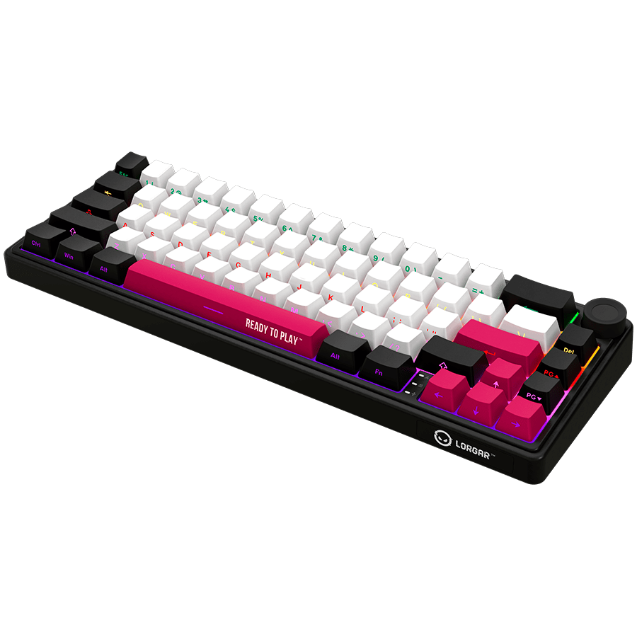 Lorgar KBP70MW Wireless 65% Mechanical Gaming Keyboard Pro - Black/Red 15 260605100017527790.jpg. Lorgar KBP70MW Wireless 65% Mechanical Gaming Keyboard Pro - Black/Red