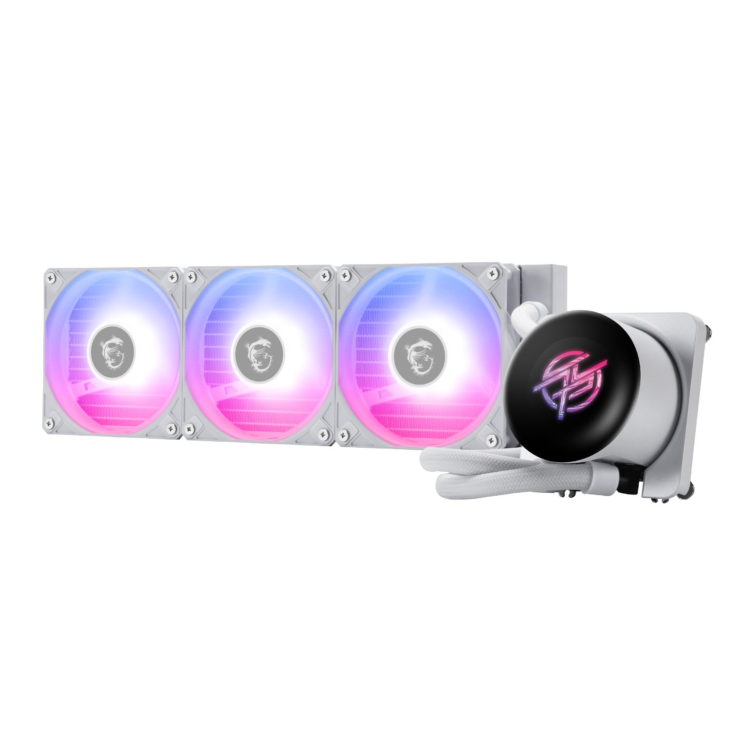 MSI MPG Coreliquid P13 360 AIO Liquid CPU Cooler - White 1 MPGCORELIQUIDP13360WH_MSI-MPG-Coreliquid-P13-360-A. MSI MPG Coreliquid P13 360 AIO Liquid CPU Cooler - White