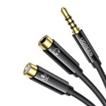 AV141-30620_UGreen-AV141-3.5mm-Headset-Splitter-Ca. UGreen AV141 3.5mm Headset Splitter Cable (1x Male to 2x Female) 20cm - Black