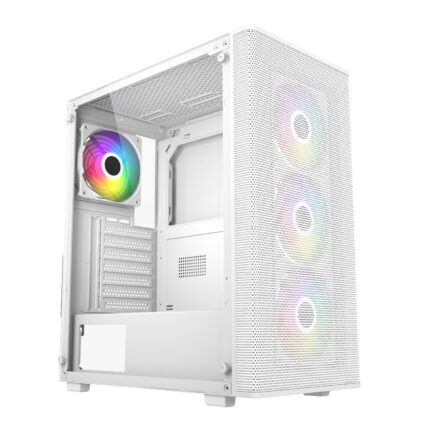 M220-WA_FSP-M220-ATX-RGB-Gaming-Chassis-White_wr_0. FSP M220 ATX Mid Tower Gaming Chassis - White