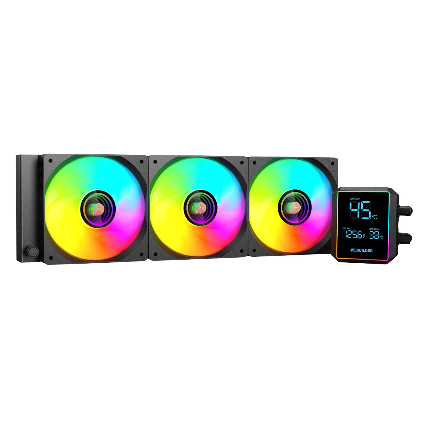 PCBuilder BLIZZARD FREEZE 360mm AIO ARGB Liquid CPU Cooler - Black 1 PCB-LC-BLIZZARD-360_PCBuilder-BLIZZARD-FREEZE-360m. PCBuilder BLIZZARD FREEZE 360mm AIO ARGB Liquid CPU Cooler - Black