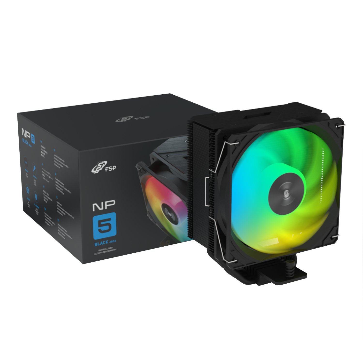 FSP NP5-BA 120mm PWM ARGB CPU Air Cooler – Black 1 NP5-BA_FSP-NP5-BA-ARGB-120mm-PWM-CPU-Air-Cooler-Bl. FSP NP5-BA 120mm PWM ARGB CPU Air Cooler – Black