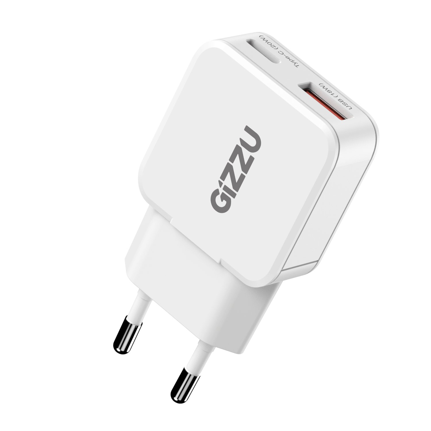 Gizzu 2-Port 20W GaN Wall Charger 1 GWCCU20W_Gizzu-2-Port-20W-GaN-Wall-Charger-White_w. Gizzu 2-Port 20W GaN Wall Charger