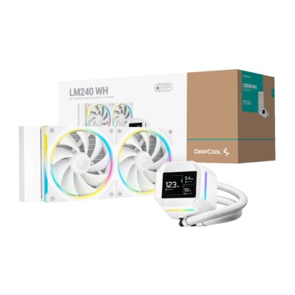 R-LM240-WHDMMC-1_DeepCool-LM240-ARGB-240mm-AiO-Liq. DeepCool LM240 ARGB 240mm AiO Liquid Cooler - White