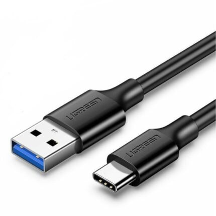 6957303828821_US184-20882.jpg. UGreen Type-C to USB 3.0 Cable 1m – Fast Charging 3A, 5Gbps Sync – Black