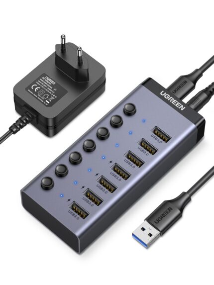 6957303893072_CM481-90307.jpg. UGreen 7 in 1 USB 3.0 Hub-Grey
